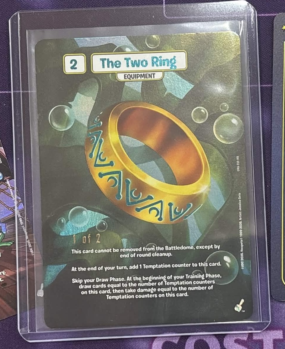 Neopets The Two Ring serialized card from the Neopets Battledome Trading Card Game